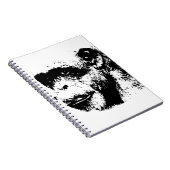 Carnet Chimpanzé noir et blanc Pop Art (Côté Droit)