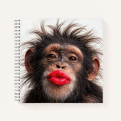 Carnet Chimpanzé portant du rouge à lèvres (Devant)