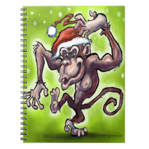 Carnet Chimpanzee Christmas