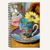 Carnet Chine Anglaise Tea Cup - Mes recettes favorites (Recto)