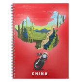 Carnet Chine Carte illustrée affiche de voyage (Devant)