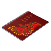 Carnet Chine Dragon rouge et or design (Côté gauche)