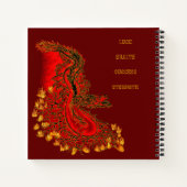 Carnet Chine Dragon rouge et or design (Dos)