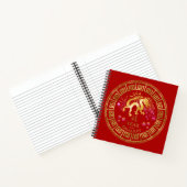 Carnet Chinois Zodiac Dragon Rouge/Or ID542 (Intérieur)