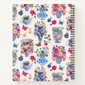 Carnet Chinoiserie Floral Monogram Notebook Planner (Dos)