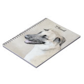 Carnet Chinook (oreilles d'hélicoptère) Peinture - Chien  (Côté gauche)