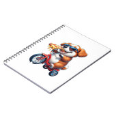 Carnet chiot à vélo mangeant une pizza (Côté gauche)