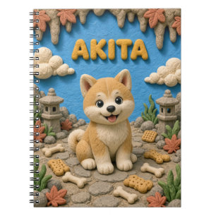 Carnet Chiot Akita Mignon, Bébé Chien