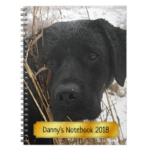 Carnet Chiot Amoureux des chiens du Labrador noir