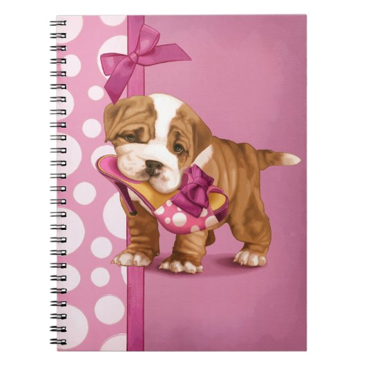 Carnet Chiot anglais de bouledogue (Devant)