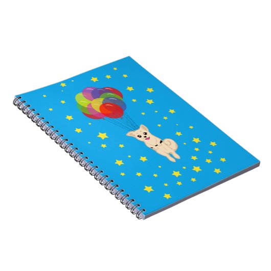 Carnet Chiot avec ballons (Côté Droit)