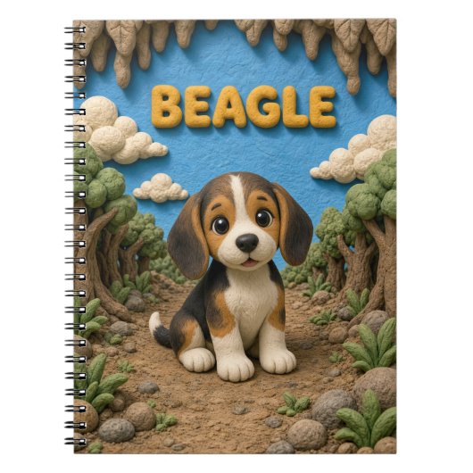 Carnet Chiot Beagle Mignon, Bébé Chien (Devant)