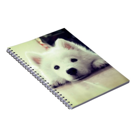 Carnet Chiot blanc (Côté Droit)