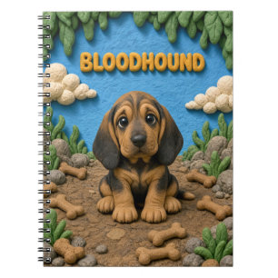 Carnet Chiot Bloodhound Mignon, Bébé Chien