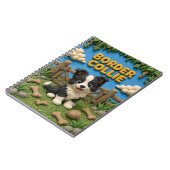 Carnet Chiot Border Collie Mignon, Bébé Chien (Côté gauche)