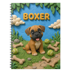 Carnet Chiot Boxer Mignon, Bébé Chien