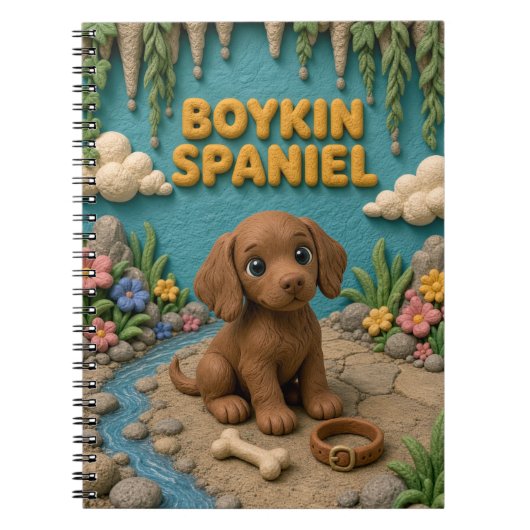 Carnet Chiot Boykin Spaniel Mignon, Bébé Chien (Devant)