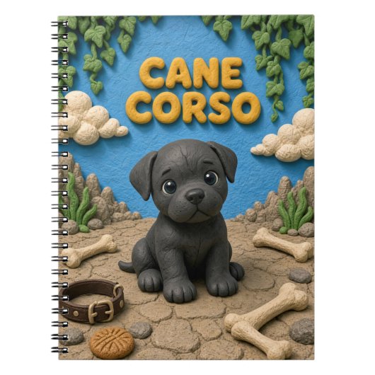 Carnet Chiot Cane Corso Mignon, Bébé Chien (Devant)
