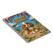 Carnet Chiot Cocker Spaniel Mignon, Bébé Chien (Côté Droit)