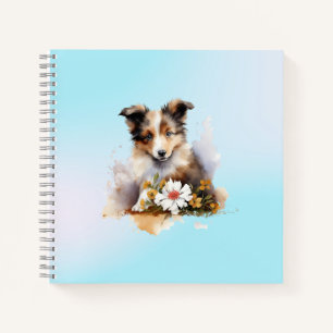 Carnet Chiot de berger des Shetland animal de compagnie A