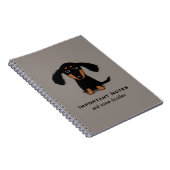 Carnet Chiot de Dachshund | Joli chien Wiener (Côté Droit)