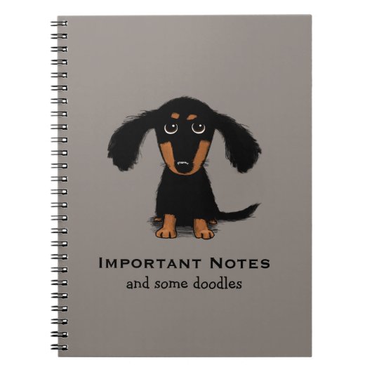 Carnet Chiot de Dachshund | Joli chien Wiener (Devant)