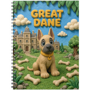 Carnet Chiot de Grand Danois Mignon, Bébé Chien