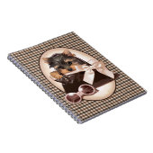 Carnet Chiot de Yorkie de pied-de-poule (Côté Droit)
