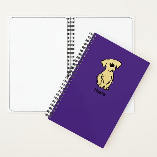 Carnet Chiot d'or - Violet - (À l'intérieur)