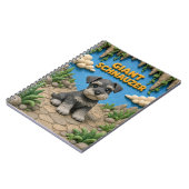 Carnet Chiot géant schnauzer mignon, bébé chien (Côté gauche)