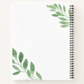 Carnet Chiot Golden Retriever avec fleurs Nom personnalis (Dos)