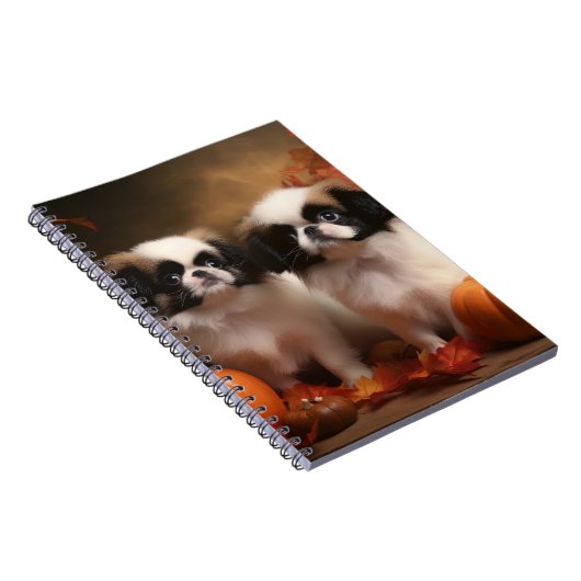 Carnet Chiot japonais Chiot Automne Citrouille délice (Côté Droit)
