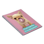Carnet Chiot mignon avec la tétine (Côté Droit)
