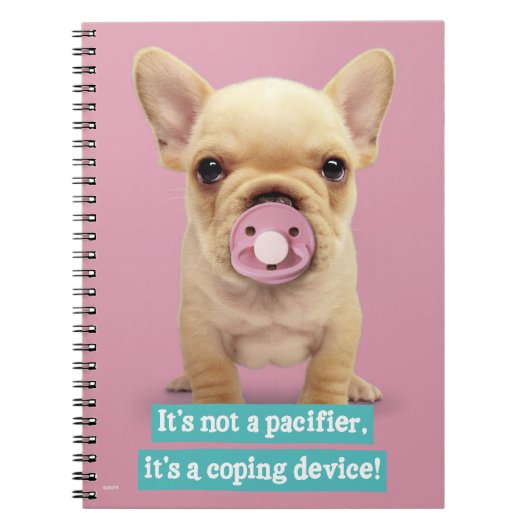 Carnet Chiot mignon avec la tétine (Devant)