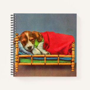 Carnet chiot mignon endormi