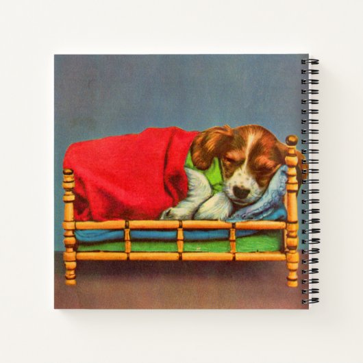 Carnet chiot mignon endormi (Dos)