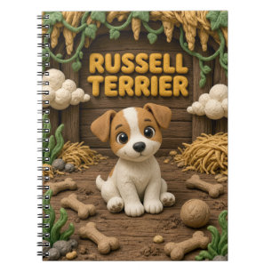 Carnet Chiot mignon Terrier Russell, bébé chien