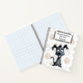 Carnet Chiot noir en jeu sur les pattes Imprimer (Intérieur)