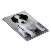 Carnet Chiot noir et blanc adorable (Côté Droit)