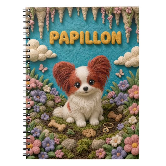 Carnet Chiot Papillon Mignon, Bébé Chien (Devant)