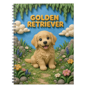 Carnet Chiot Retriever Golden Mignon, Bébé Chien