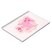 Carnet Chiot rose (Côté gauche)