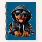 Carnet Chiot Rottweiler en Sweatshirt à capuchon (Devant)