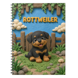 Carnet Chiot Rottweiler Mignon, Bébé Chien