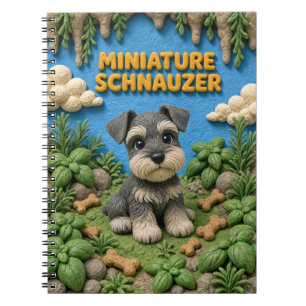 Carnet Chiot Schnauzer Nain Mignon, Bébé Chien
