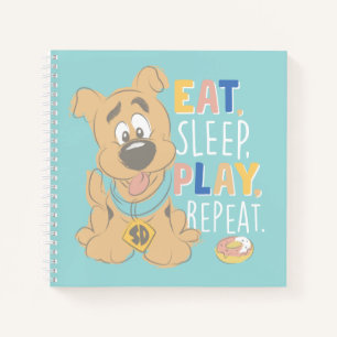 Carnet Chiot Scooby-Doo "Mange, Dors, Joue, Répète"