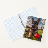 Carnet Chiots Berger Allemand avec un Jouet (Intérieur)
