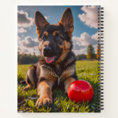 Carnet Chiots Berger Allemand avec un Jouet (Dos)
