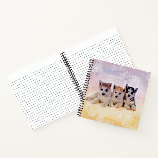 Carnet Chiots sibériens Husky (Intérieur)