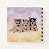 Carnet Chiots sibériens Husky (Dos)